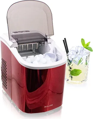 Produktbild von Mulano Design Eiswürfelmaschine Edelstahl Rot MS-17106