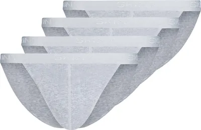 Produktbild von Skiny 4er Pack Basic Slip / Unterhose Außergewöhnlicher Tragekomfort für den ganzen Tag, Hochwertige Baumwolle für angenehme Hautfreundlichkeit, Schlichtes Design mit stylishem Markenlogo