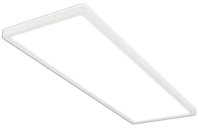 Image de BRILONER SLIM Plafonnier LED ultraplat 58x20cm rectangulaire 22W 3000lm 4000K lumière blanc neutre rétroéclairage Blanc lampe plafond salon bureau cuisine couloir