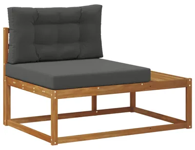 Image de Canapé d'extérieur VidaXL avec coussins, couleur naturelle, 115 x 83 x 73 cm