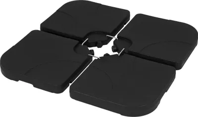 Zdjęcie produktu dla ML-Design Podstawa parasola 4-częściowa, obciążnik do parasola, płyty obciążające do podstawy parasola wiszącego Krzyżak podłogowy 60 litrów/80 kg, można napełnić wodą lub piaskiem