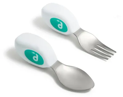 Produktbild von Kinderbesteck Kinderlöffel Kinderbesteck-Set - 2-teilig Löffel und Gabel - Edelstahl - Für Kleinkinder ab 1 Jahr - Babybesteck
