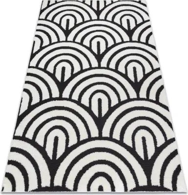 Produktbild von Modern Teppich MODE 8629 Muscheln creme / schwarz  Schwarz 240x330 cm