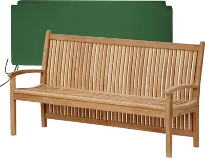 Produktbild von Gartenbank Pescara Teak Massivholz 150 cm Grün