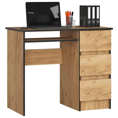 Produktbild von AKORD Furniture Factory IP0PBIUCRA008, Gerade, Rechteckige Form, Matt, Eichenfarben, 3 Schublade(n), 500 mm