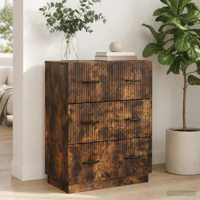 Immagine prodotto di vidaXL Comodino in rovere affumicato 66 x 34,5 x 87 cm