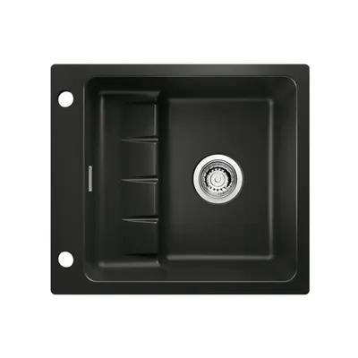 Immagine prodotto di NABER 1091013 Lavello da incasso PickUP F con miscelatore Premium, larghezza mobile da 600 mm, ceramica, Nero