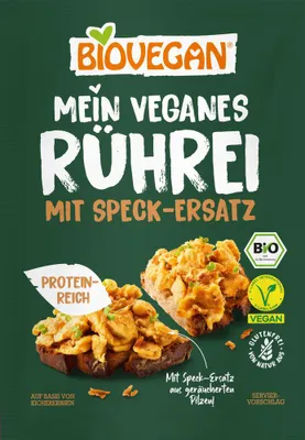 Produktbild von Biovegan Mein veganes Rührei mit Speck-Ersatz  50g