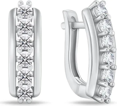 Immagine prodotto di Bellissimi orecchini in argento con zirconi chiari EA543W