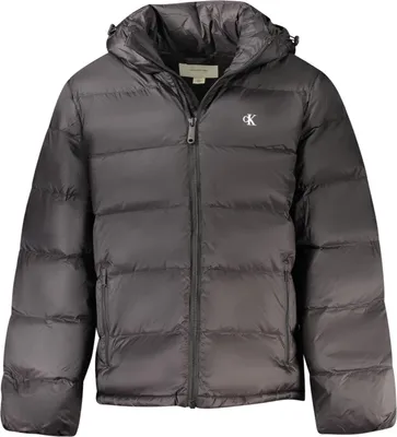 Produktbild von Herrenjacke Schwarz: Abnehmbare Kapuze, Wetterfest, 100% Recycelt