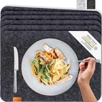 Produktbild von Famanu Filzunterlage Minimalistisches Design - Schützt Möbel - 1 Stück - Grau - Filz - 30 x 44 cm
