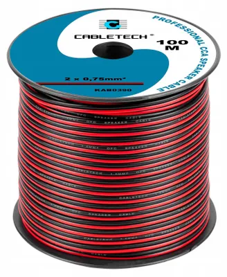 Obrázek produktu pro KAB0383 0,75mm černo-červený reproduktorový kabel