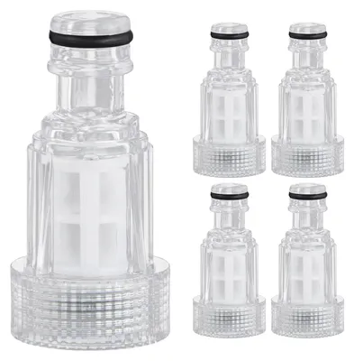 Immagine prodotto di 5 filtri per acqua, compatibili con tubi da giardino e idropulitrici, attacco 3/4