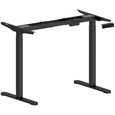 Productafbeelding van Verstelbaar bureauframe, elektrisch, 70–118 cm, dubbele motor, 3 geheugenposities, botsingsbescherming, stalen frame, draagvermogen tot 100 kg, zwart