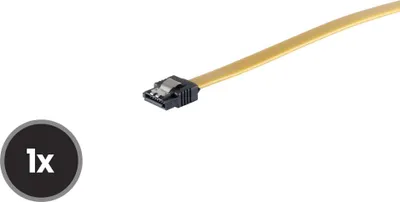 Produktbild von SATA Anschlusskabel 6 Gb/s, gelb, 0,5m
