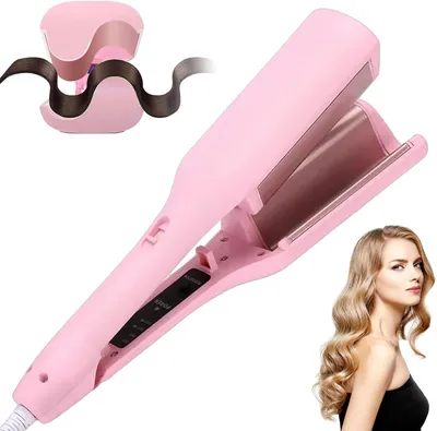 Produktbild von Französischer Wellen-Lockenstab,32mm Lockenstab für französische Eierrollen, Welleneisen stäben mit Einstellbarer Temperatur 30S Schnell Eerhitzendes