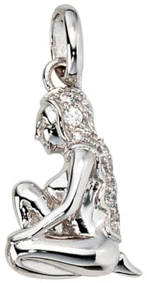 Produktbild von Sternzeichen Jungfrau Anhänger mit Zirkonia 925 Silber rhodiniert Damen
