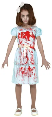 Produktbild von blutiges Horror Kostüm für Mädchen, Größe:128/134