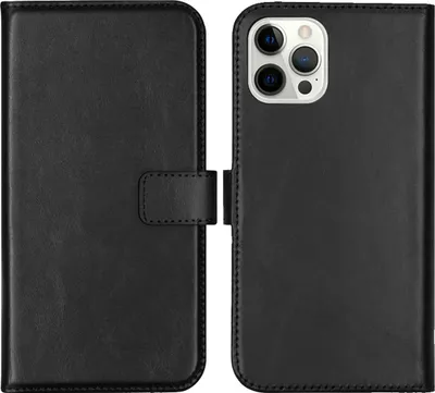 Image de Selencia Bibliothèque en cuir véritable pour l'Apple iPhone 12 Pro Max - Noir