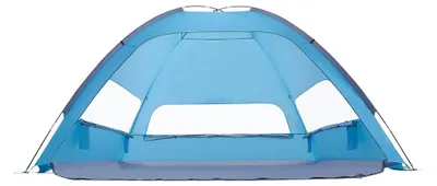 Obrázok produktu pre Plážový stan pre 8 osôb so slnečníkom – Prenosná ochrana pred slnkom – 290 x 290 x 184 cm