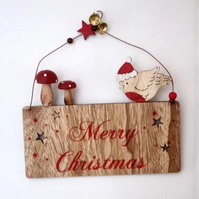 Produktbild von Sass & Belle Dekohänger Merry Christmas Vögelchen mit Fliegenpilzen