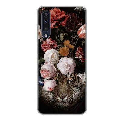 Produktbild von MuchoWow® Handyhülle Schutzhülle Hülle für Samsung Galaxy A50 Blumen - Jan Davidsz de Heem - Tiger - Gemälde - Stillleben - Alte Meister Silikon Softcase Handy Hülle - Mobiltelefonhülle