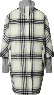 Produktbild von comma Karierter Flanell Mantel aus gebürstetem Stoff mit Stehkragen und Strick-Details