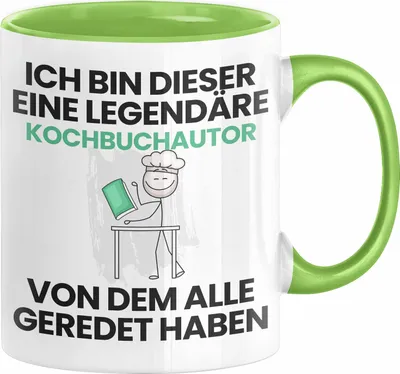 Produktbild von Kochbuchautor Geschenk Tasse Lustige Geschenkidee Geburtstag für Kochbuchautor Ich Bin Dieser Legendäre Kochbuchautor Von Dem Alle Geredet Haben Kaffee-Becher (Grün)