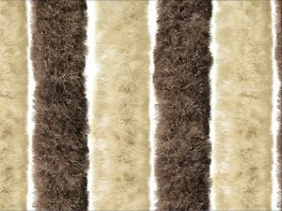 Produktbild von Flauschvorhang Türvorhang 100x200cm Fliegenschutz Chenille braun Zelt Terrasse