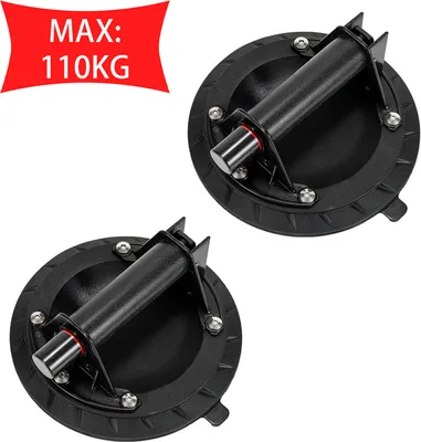 Produktbild von Fiqops 2x Saugheber Vakuum Glassauger Saugnapfhalter Fliesen Glasheber max.120KG