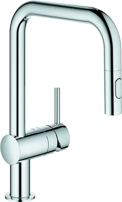 Immagine prodotto di GROHE Minta Mitigeur monocommandé pour évier, portée 225mm, bec en U, extractible, Easy Docking, douchette double, pivotant, 32322002, 32322002