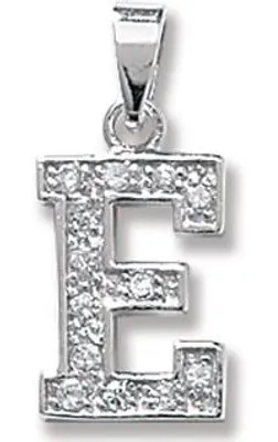 Produktbild von Klassischer 925 Sterling Silber Buchstaben / Initiale Damen - Anhänger mit Zirkonia; TRS35292LTE