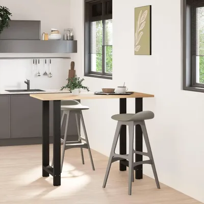 Zdjęcie produktu dla vidaXL Nogi do stołu barowego czarne 2 szt. 60x(100-101) cm stalowe