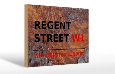 Produktbild von Holzschild London 30x20cm Westminster Regent Street W1