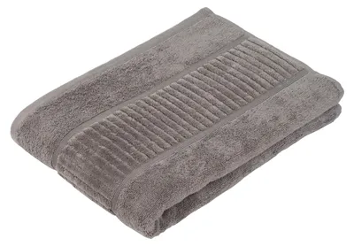 Produktbild von GÖZZE BIO Frottier Duschtuch weiches hautfreundliches saugstarkes Duschtuch aus Baumwolle Silber 70 x 140 cm