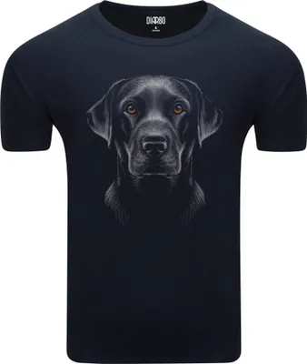 Produktbild von Diarbo Herren T-Shirt mit Tierliebhaber Druck Labrador Büsten Dunkelblau Gr.M
