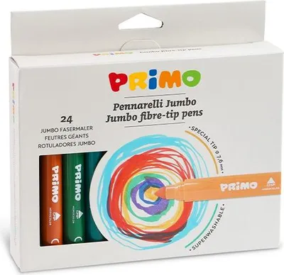Zdjęcie produktu dla Primo 604JUMBO24, 24 kol., Wielobarwny, 7,6 mm, Malezja, 3 lat(a), 36 mm