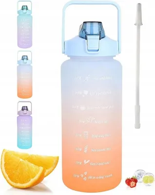 Produktbild von SPORTTRINKFLASCHE 2L SPORTFLASCHE MIT STROHHALM TRITAN BPA-frei