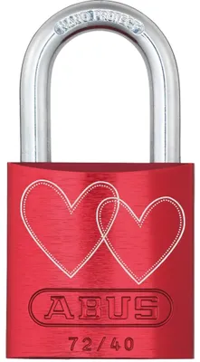 Produktbild von ABUS Vorhangschloss Aluminium 72/40 rot LoveLock 4