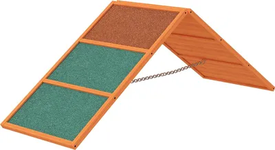 Produktbild von Hunde Agility Steg Agility-Ausrüstung für Hunde mit klappbare Brücke, rutschfeste Oberfläche höhenvertstellbar Agility-Gerät für Garten, 173 x 59 x 66 cm, Orange