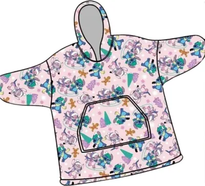 Obrázek produktu pro Sweat en Polaire Lilo & Stitch oversize Rose - Stitch - Taille enfant