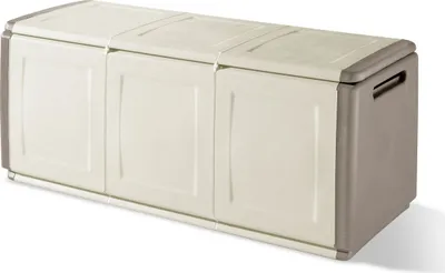 Image de Boîte de rangement en plastique Linea Cube 3 pièces - beige