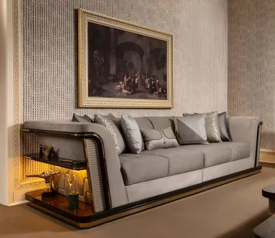 Zdjęcie produktu dla Beżowa trzyosobowa sofa do nowoczesnego salonu – elegancka sofa tapicerowana