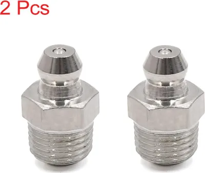 Image de 2pcs Graisseur Droit 1/8" en Acier Inoxydable Raccord Graisseur pour Voiture Moto