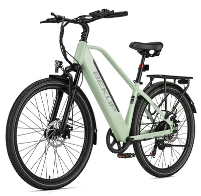 Produktbild von Draixcor V2 E-Bike Cityrad 26 Zoll Trapezrahmen, 522Wh Akku, 75 km Reichweite, 250W Heckmotor, Shimano 7-Gang, Federgabel, Farbdisplay, Grün