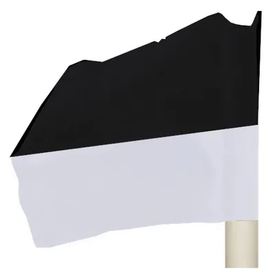 Obrázok produktu pre Rohová vlajka 43 x 38 cm polyester čierna/biela