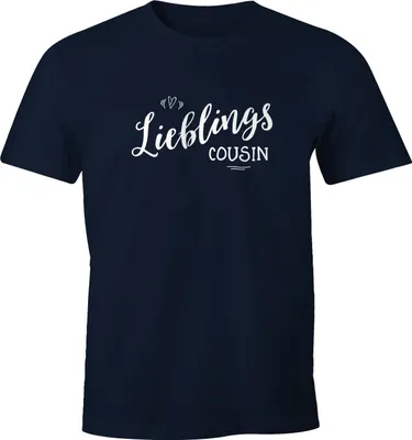 Produktbild von Herren T-Shirt Lieblingscousin Lieblingskusin Geschenk Familie Cousin Moonworks®  M