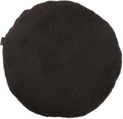 Produktbild von Kissen - Dunkelgrau - Ø 43 cm - Teddyfelloptik