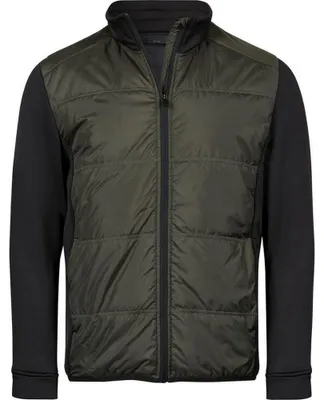 Immagine prodotto di Tee Jays - Giacca "Hybrid" elasticizzata da uomo, modello FK1368 (taglia S), colore verde scuro/nero