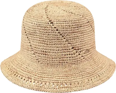 Produktbild von Barts Damen Tikia Strohhut Gelb mit gehäkeltem Lochmuster, 6,5 cm Krempenbreite